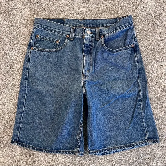 LEVI'S 550 Levi Shorts Men’s Size 33 Denim Blue Jean Bermuda Jorts Shorts 10” in - Picture 2 of 12